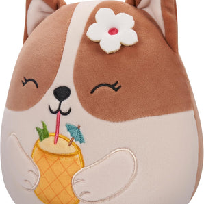 Squishmallows Bamse Regina Corgi med Ananasdrik 19 cm