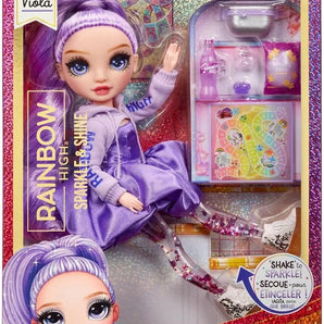 Rainbow High Dukke Viola Sparkle & Shine med Glitter 28 Cm