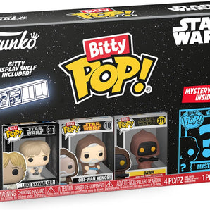 Funko Pop Figur Bitty Pop! Star Wars Luke Skywalker, Obi-Wan, Jawa og 1 mystery-mini figur