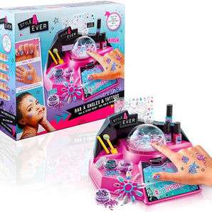 STYLE 4 EVER - DIY Nail Bar med Glitter, Neglelak og Tatoveringsstickers