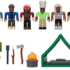 Roblox Figurpakke med Eksklusiv Virtuel Kode - Welcome to Bloxburg: Camping Crew Playset