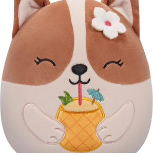 Squishmallows Bamse Regina Corgi med Ananasdrik 19 cm