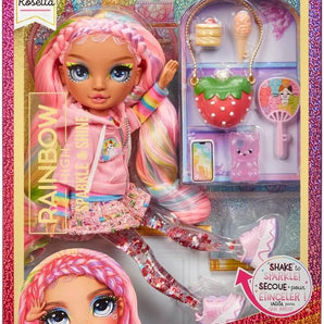 Rainbow High Dukke Rosetta Sparkle & Shine med Glitter 28 Cm