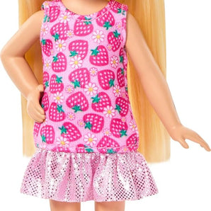 Barbie Chelsea Dukke med Jordbærkjole 15 cm