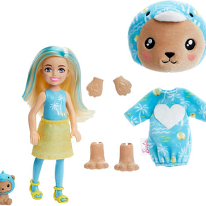 Barbie Dukke Cutie Reveal Chelsea Delfin Kostume & 6 Overraskelser 13 Cm