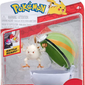 Pokémon Figur Clip ‘N’ Go Poké Ball med Mankey 5 cm