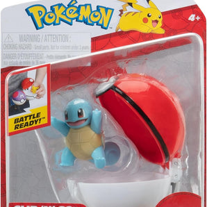 Pokémon Poké Ball Clip ’N’ Go Squirtle med Pokéball 5 cm