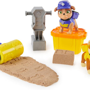 Paw Patrol Rubble og Mix Figur Sæt med Kinetic Sand og Tilbehør