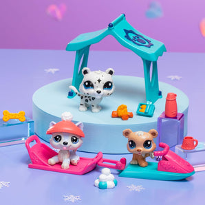 Littlest Pet Shop Figurer Snowy Day Figurpakke med Tilbehør 5 cm