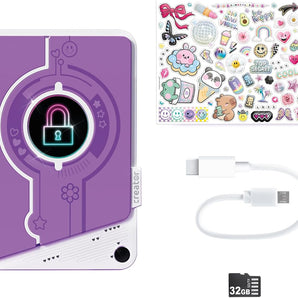 Hemmelig Video Dagbog til Børn - Fingeraftrykslås og LED-lys