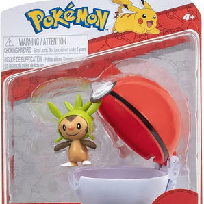Pokémon Figur Clip ‘N’ Go Poké Ball med Chespin 5 cm