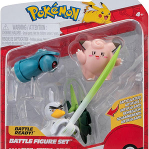 Pokémon Figurer 3-Pack Clefairy, Beldum og Sirfetch’d