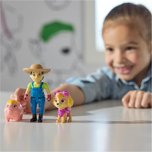 Paw Patrol Actionfigursæt Hero Pups Skye, Bondepigen Yumi og Gris