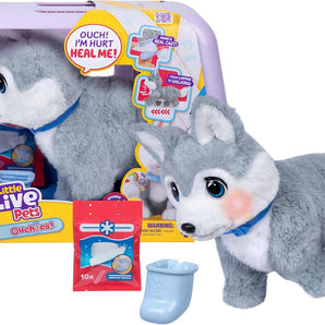 Little Live Pets Bamse Ouchies Husky Hundehvalp med 50+ Lyde og Reaktioner