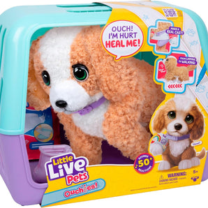 Little Live Pets Bamse Ouchies Puddel Hundehvalp med +50 Lyde og Reaktioner 30 Cm