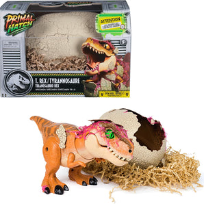 Jurassic World Dinosaur Figur Primal Hatch Interaktiv Dinosaur & æg med 100+ Lyde og Reaktioner