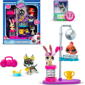 Littlest Pet Shop Figurer Disco Night Figurpakke med Tilbehør 5 cm