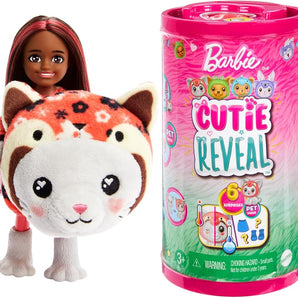 Barbie Dukke Cutie Reveal Chelsea Rød Panda Kostume & 6 Overraskelser 13 Cm