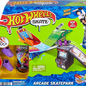 Hot Wheels Fingerboard Skate Arcade Skatepark med Eksklusivt Tony Hawk Board