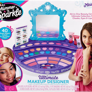 Shimmer ‘n Sparkle Makeupsæt med 40 farver og Spejl +8 År