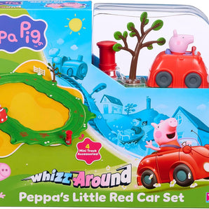 Gurli Gris Whizz Around Lille Rød Bil Sæt og Kørebane