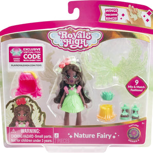 Roblox Royale High Nature Fairy Modedukke 7,5 cm med 9 Tilbehørsdele og Kode