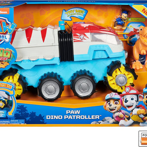 Paw Patrol Dino Rescue Dino Patroller Teamkøretøj med Motor, Chase-figur og Dinosaur