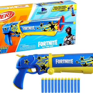Nerf Fortnite Half Tone Hero Blaster med 6 Skud og Bonuskode
