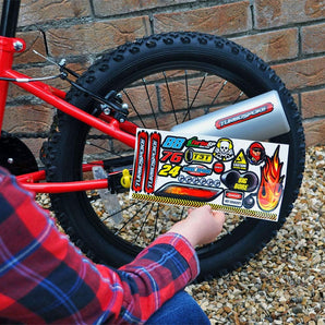 Turbospoke Udstødning til Cykel med Realistisk Motorlyd og Klistermærker
