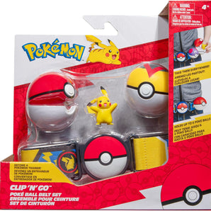 Pokémon Bælte Sæt Clip 'N Go Pokéball, Pikachu 5 Cm