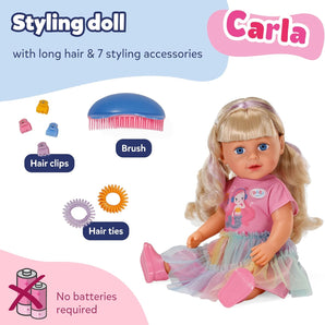 BABY Born Carla Storesøster Dukke med Stylingtilbehør 43 cm