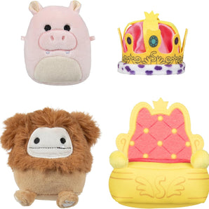 Squishmallows Bamser Micromallows 4-Pack Mini-Figurer med Tilbehør 6 cm
