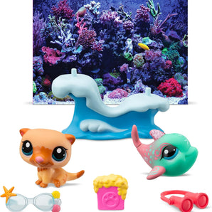 Littlest Pet Shop Figurer Shellfie Fun 2-Pack med Tilbehør 5 cm