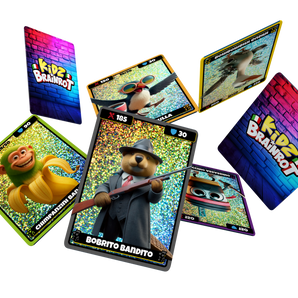 Italiensk Brainrot Pakke med Kort, Samlemappe og Bamse - Kæmpe Brainrot Pakke