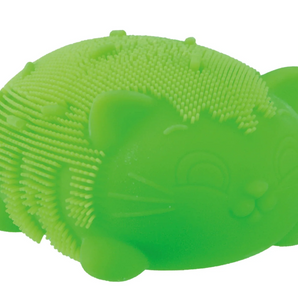 NeeDoh Fuzz Ball Wild Cats squishy i grøn med pelsblød overflade