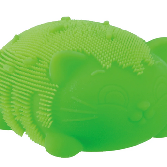 NeeDoh Fuzz Ball Wild Cats squishy i grøn med pelsblød overflade