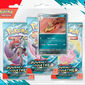 Pokemon Kort Scarlet & Violet Journey Together Blister 3-Pack Scrafty