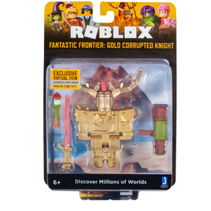 Roblox Fantastic Frontier Gold Corrupt Knight Figur med Kode 8 cm
