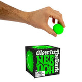 NeeDoh Teenie Glow in the Dark squishy i grøn med æske
