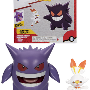 Pokémon Figur 2-Pak Gengar & Scorbunny 11 cm