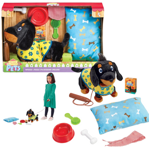 Happy Pets Hund Dachshund Bamse der Går med Tilbehør 30 cm