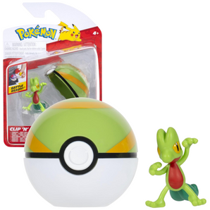 Pokémon Poké Ball Clip ’N’ Go Treecko Figur & Nest Ball 5 cm