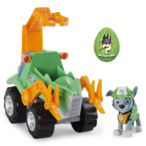 Paw Patrol Figur Rocky med Bil og Surprise Dinosauræg