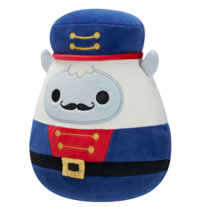 Squishmallows Bamse Yuri Yeti i Blå Nøddeknækker Outfit 20 cm