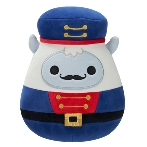 Squishmallows Bamse Yuri Yeti i Blå Nøddeknækker Outfit 20 cm