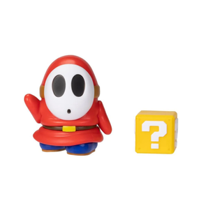 Super Mario Figur Shy Guy med Question Block 10 cm
