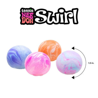 NeeDoh Teenie Swirl serien i fire farver, ca. 4 cm