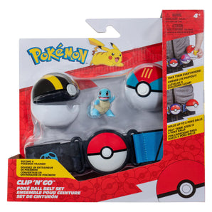 Pokémon Bælte Sæt Clip 'N Go Pokéball, Squirtle 5 Cm