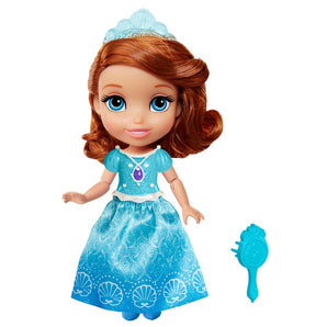 Disney Dukke Sofia den Første, Sofia i Blå Kjole med Hårbørste 15 cm